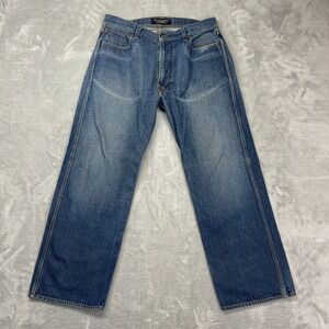 Ralph Lauren Jeans Mens 34x30 (33x28) Blue Denim Grunge Straight Leg Streetwear